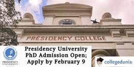 Presidency University PhD Admission Open